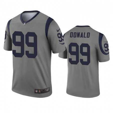 Camiseta Hombre NFL Los Angeles Rams Aaron Donald 99 Gris Inverted Legend